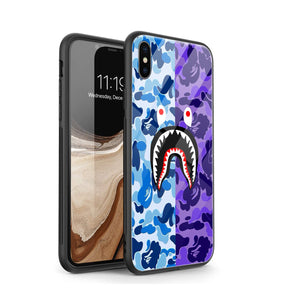 Blue/Purple Shark iPhone Case