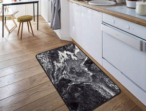 Black Marble Floor Mat
